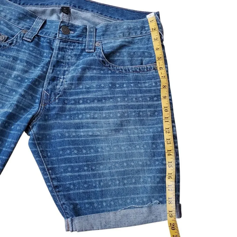 True Religion Y2K Geno Cut-Off Jean Shorts Jorts 36 Made in USA